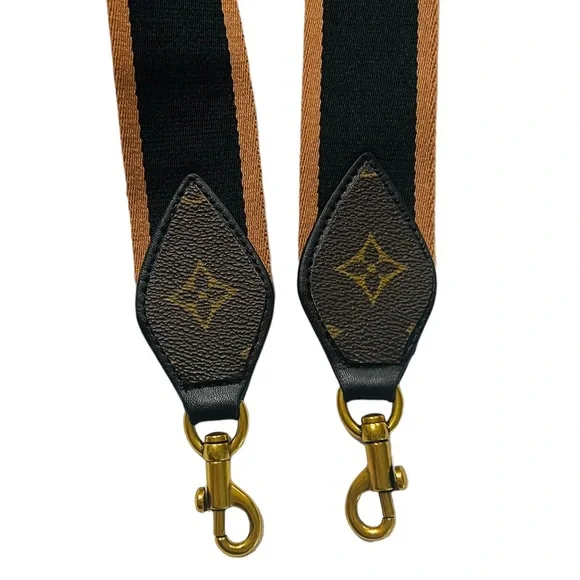 Louis Vuitton Artisan Strap.  Cotton canvas strap. Upcycled LV end pieces. - Picture 4 of 5